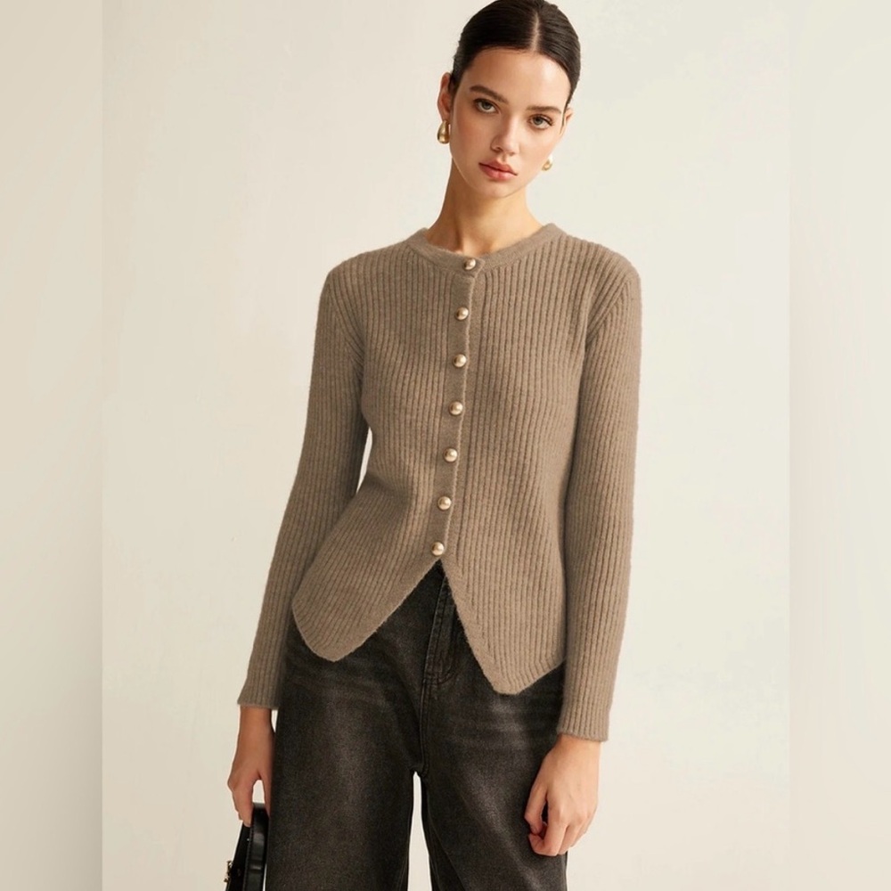 Commense Button Down Split Cardigan NWT